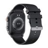 FitMate™ Wave Okosóra - Fekete, Cserélhető Fekete Szilikon szíjjal