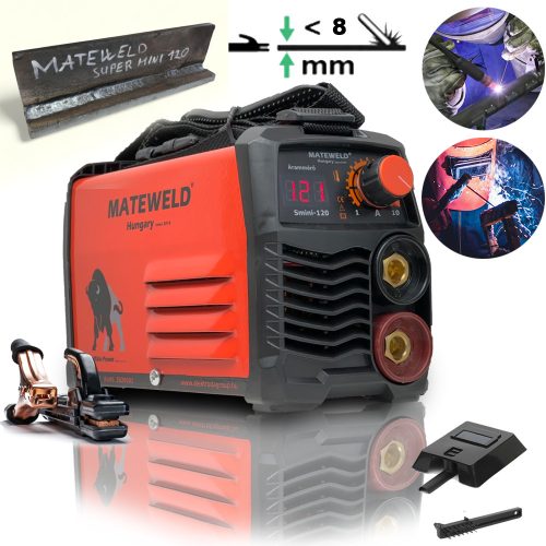 MATEWELD Hungary Buffalo Power™ Super Mini 120 inverteres hegesztő + Lift Tig funkció, Kofferrel, csomagban