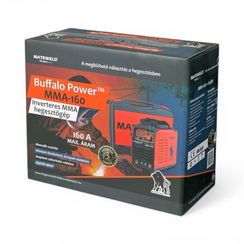 MATEWELD Hungary Buffalo Power™ MMA 160 inverteres hegesztő + Lift Tig funkció, Kofferrel, csomagban