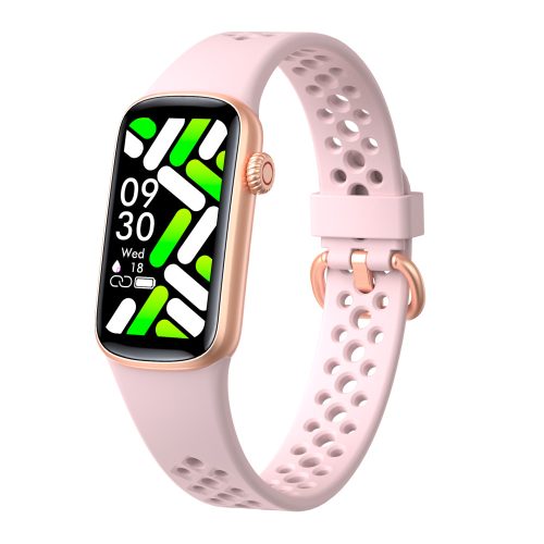 FitMate™ H91 Okoskarkötő - Arany, Rózsaszín Szilikon szíjjal