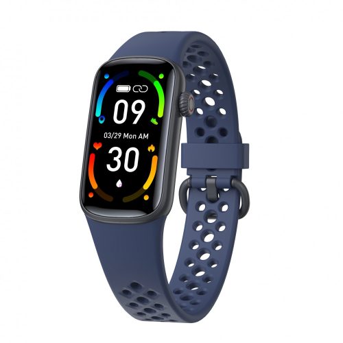 FitMate™ H91 Okoskarkötő - Fekete, Kék Szilikon szíjjal