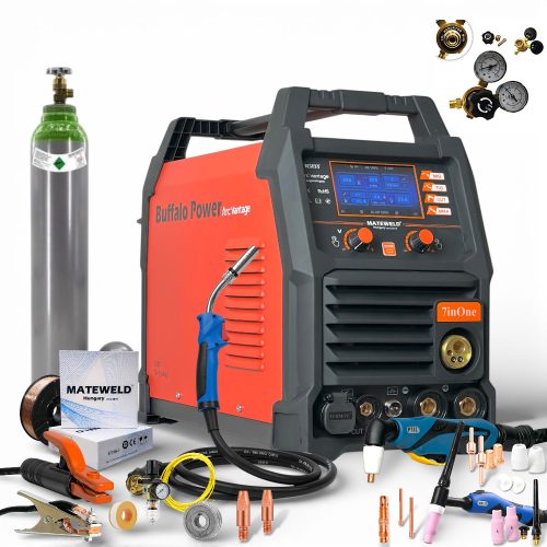 MATEWELD Hungary Buffalo Power ArcVantage 7inOne - 250 A multifunkcionális hegesztő és plazmavágógép teljes csomagban