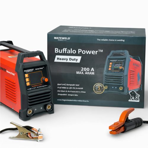 MATEWELD Hungary Buffalo Power™ Heavy Duty 200 inverteres hegesztő + Lift-Tig funkció teljes csomagban